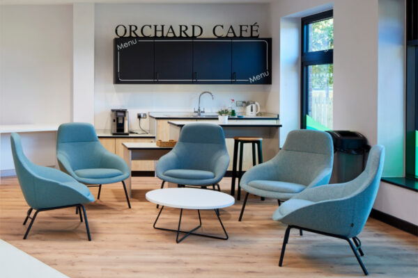 Cafe setting for community use within a school